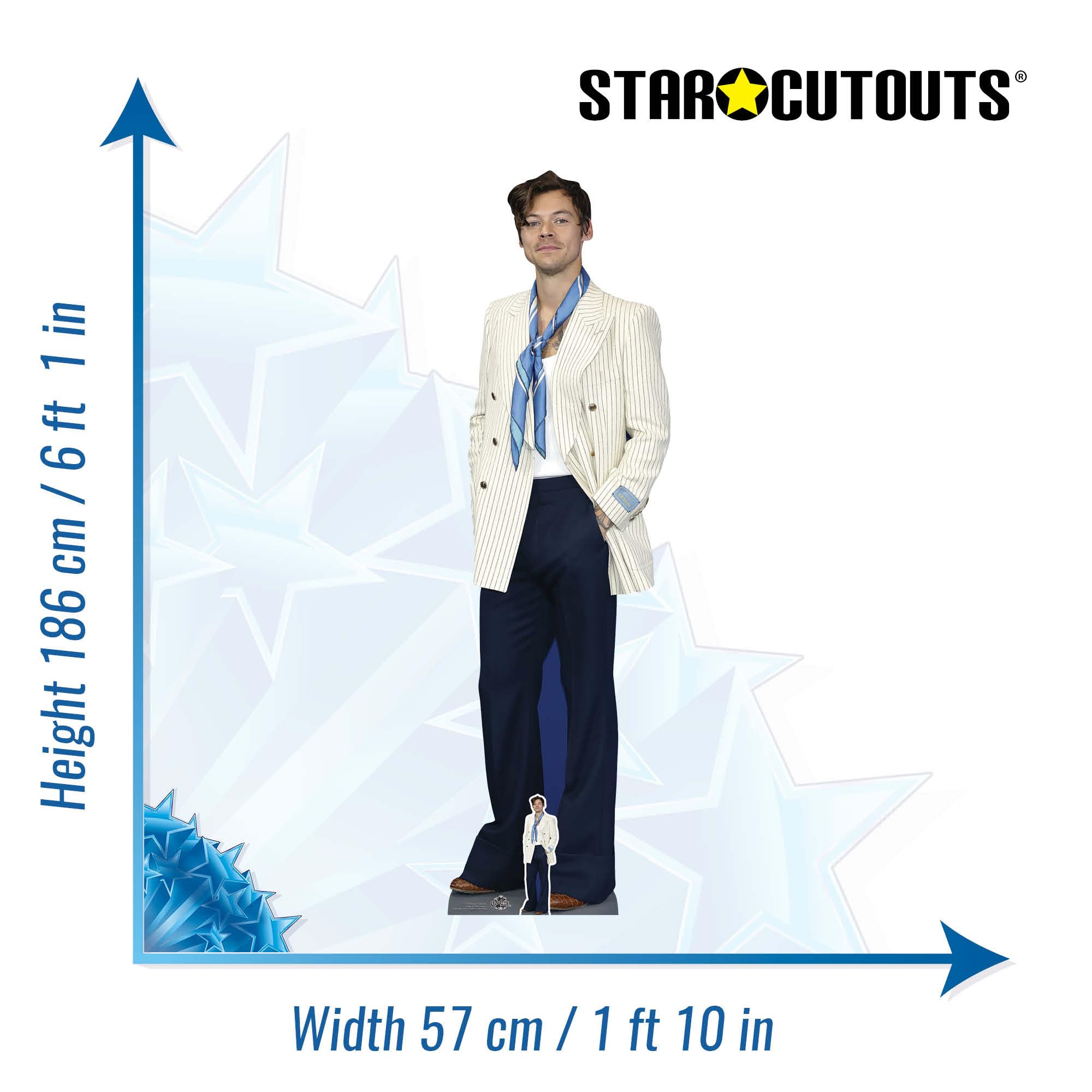 Star Cutouts Sagoma in cartone a grandezza naturale di Harry S con giacca bianca CS1055 con mini icona