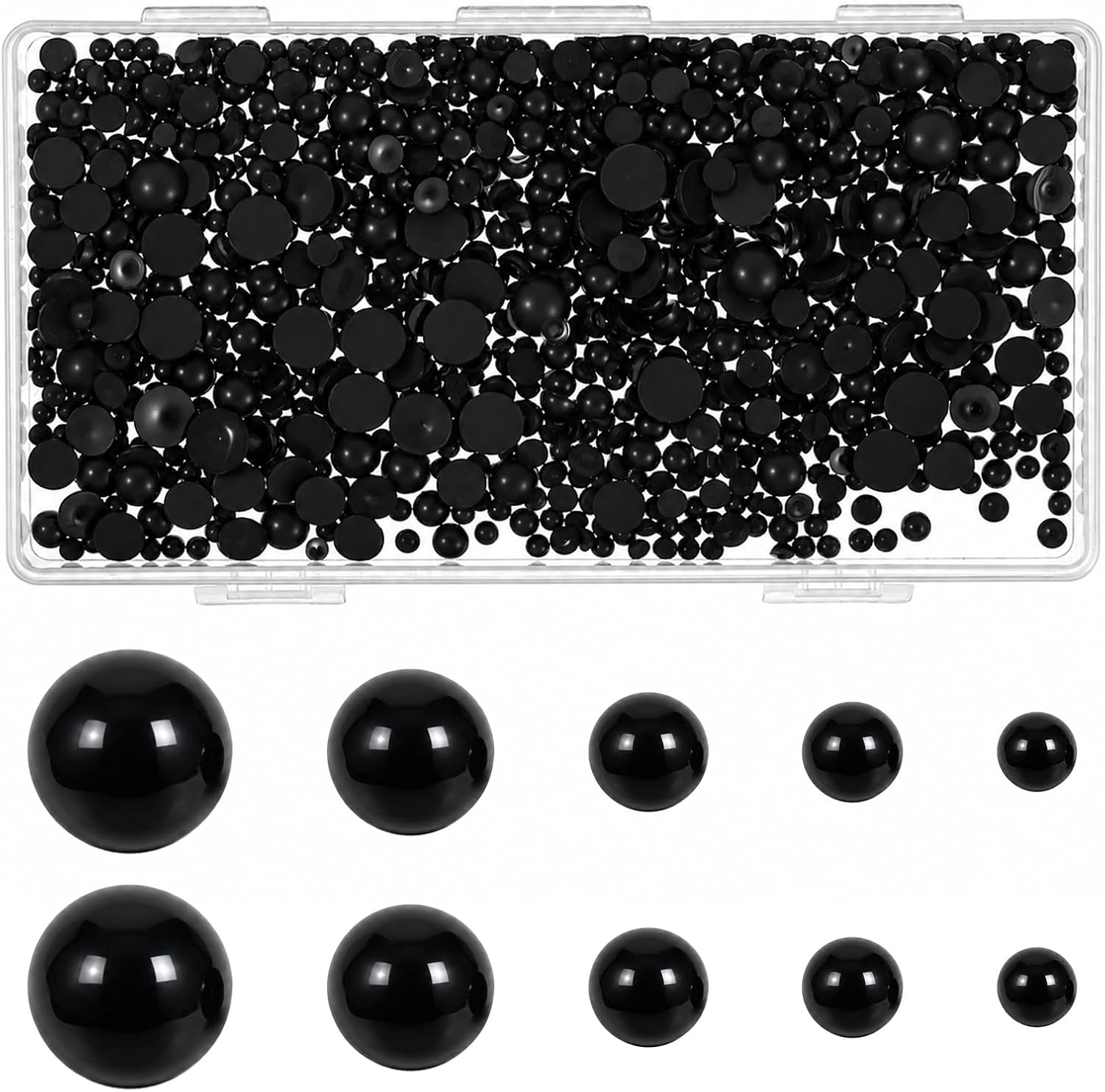 780 pcs Round Plastic Doll Eyes for Craft Black Eyes 4mm 5mm 6mm 8mm 10mm