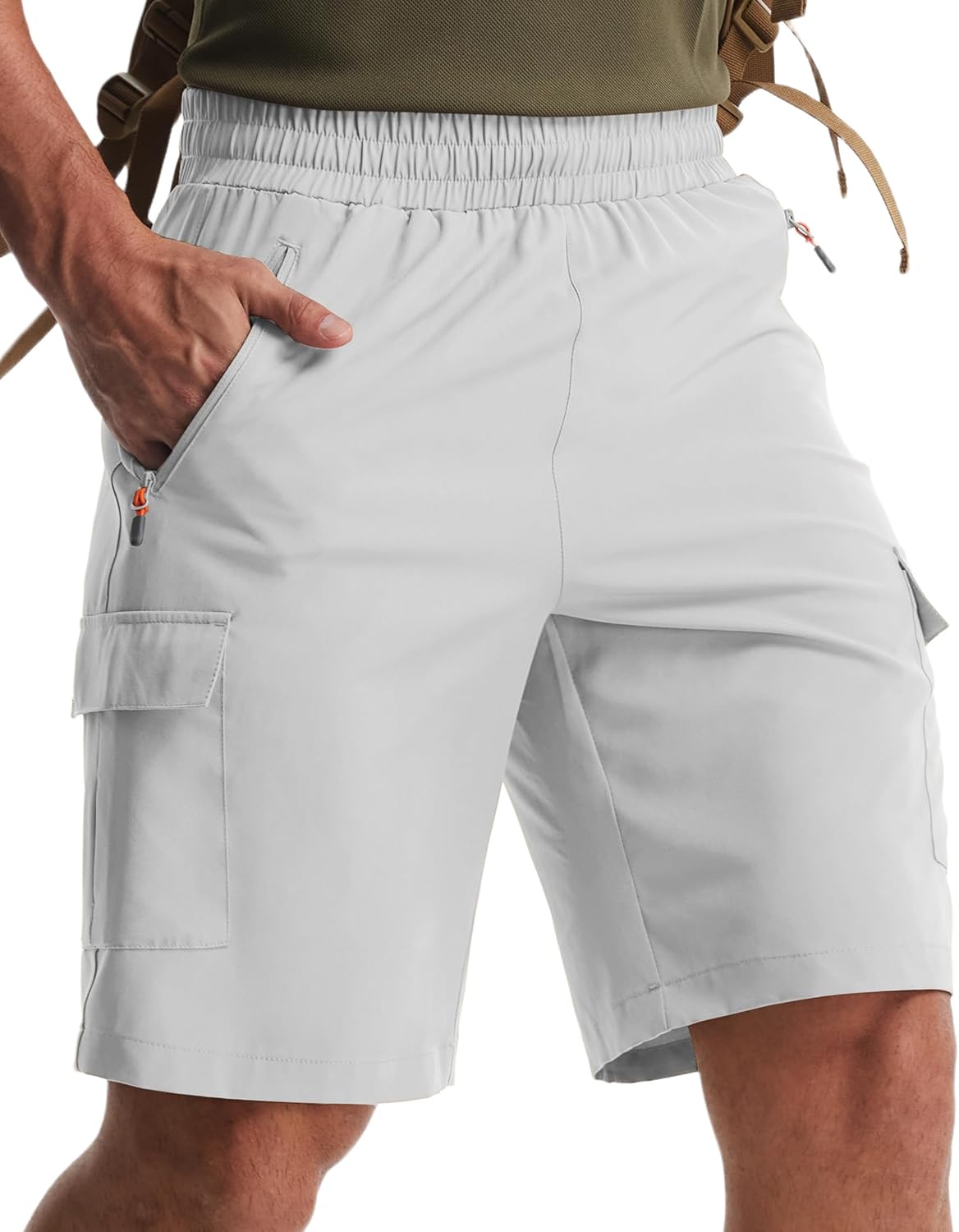 Libin Men's Hiking Cargo Shorts Lightweight Quick Dry Athletic Casual Shorts for Golf Outdoor Active Zipper Pockets