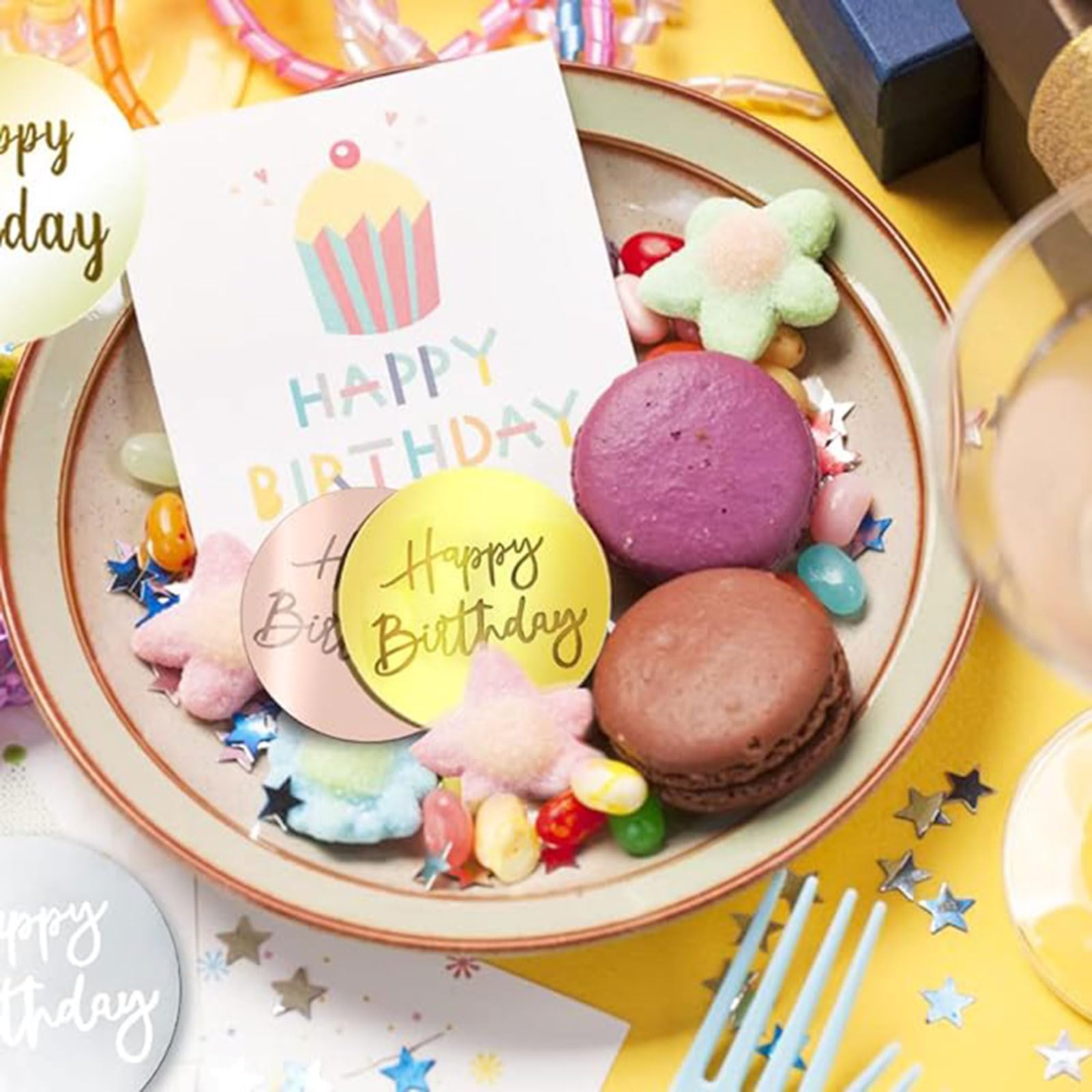 Topper per cupcake in acrilico a specchio, disco per torta di compleanno della mamma, topper per torta in acrilico per la mamma, topper per torta per la festa della mamma, ciondoli per