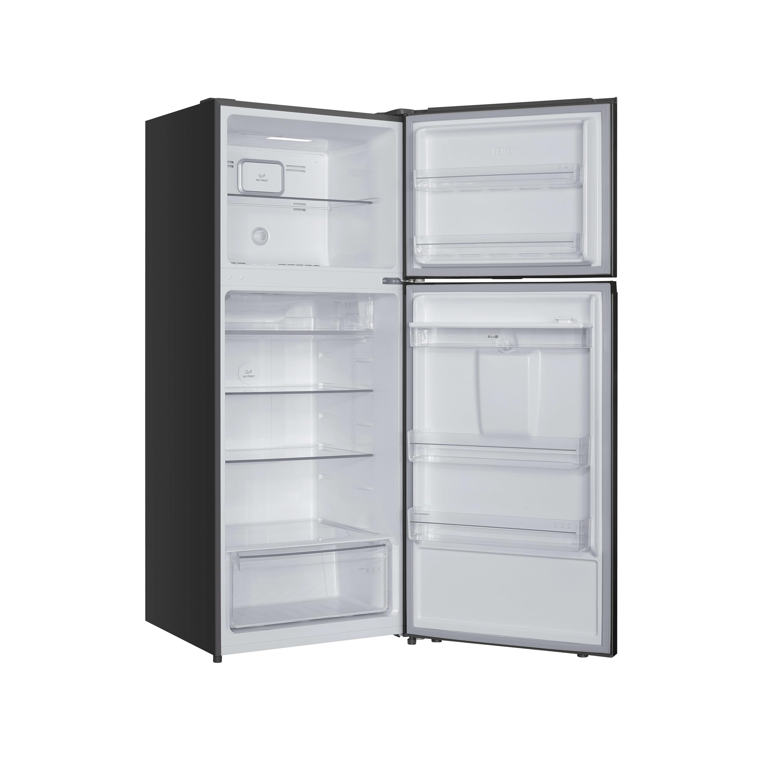Schneider SCDD413NFWD-XE - Réfrigérateur double porte 413L Inox