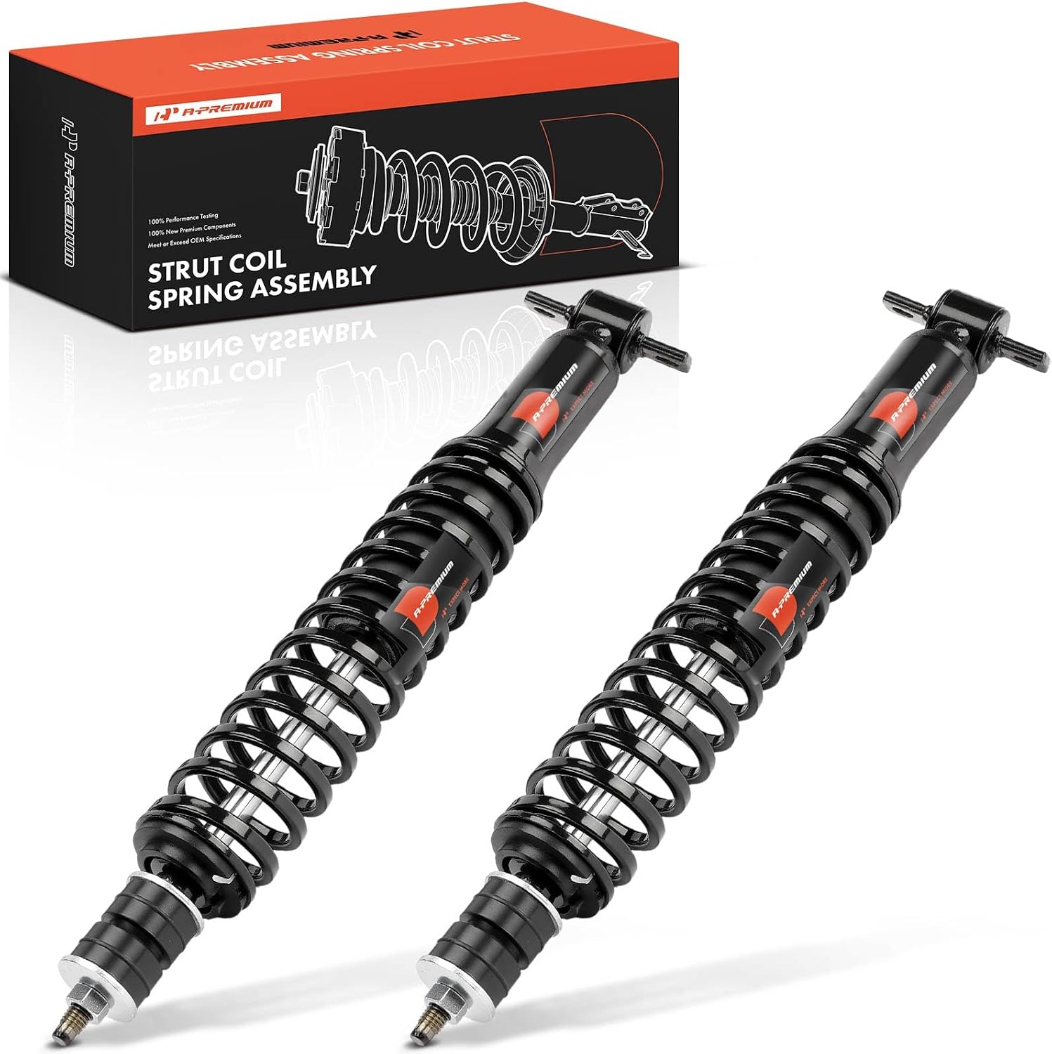A-Premium Front Complete Strut and Coil Spring Assembly Compatible with Chevrolet Impala, Camaro, Caprice, Bel Air, Biscayne & Oldsmobile 98, Custom Cruiser, Delta 88 & Buick Electra, Estate Wagon