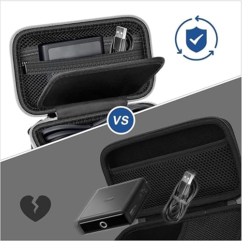 Miniatura 6 de Funda compatible con Anker Prime Power Bank 25000, 26250, 27650, 20100mAh y base de carga de 100W, soporte de viaje de almacenamiento para portátil