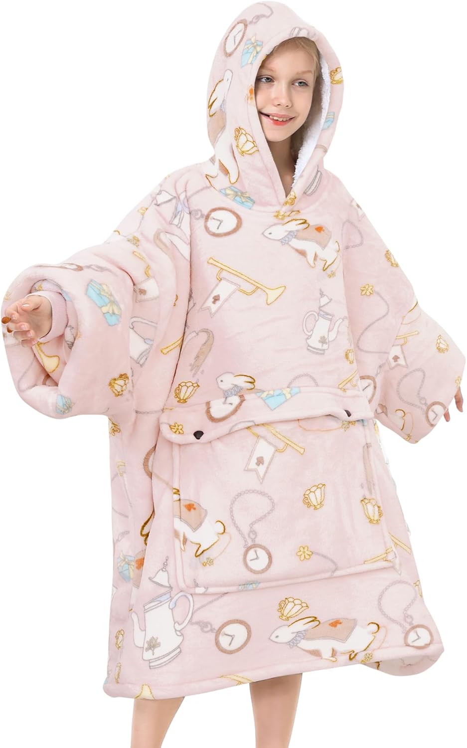 Narecte Kids Hoodie Blanket Birthday Gifts for Girls Year Old Girl Toddler Wearable Blanket Hoodie Kids Oversized Ideas Teen