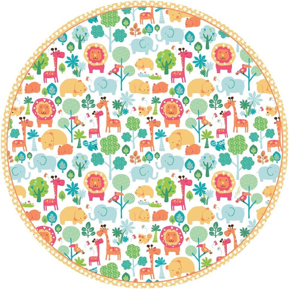 Caspari Entertaining 8-Pack Calico Zoo Paper Salad/Dessert Plates