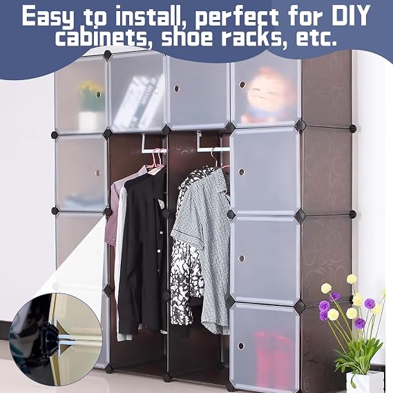 20 PCS Storage Cube Connectors, Wire Cube Storagge Shelves Cubes C&C Grid Connectors Cubes Storagge Connectorss, Wirre Grid Storage Accessories for Closet Storagee Organizer