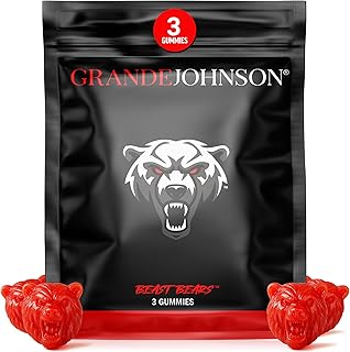 Grande Johnson Men's Performance Gummies - Natural Energy, Stamina & Endurance - Black Maca & Tongkat Ali (3)