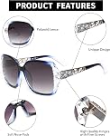 JM Bifocal Reading Sunglasses, Oversized Sun Reader Glasses for Women UV Protection Outdoor