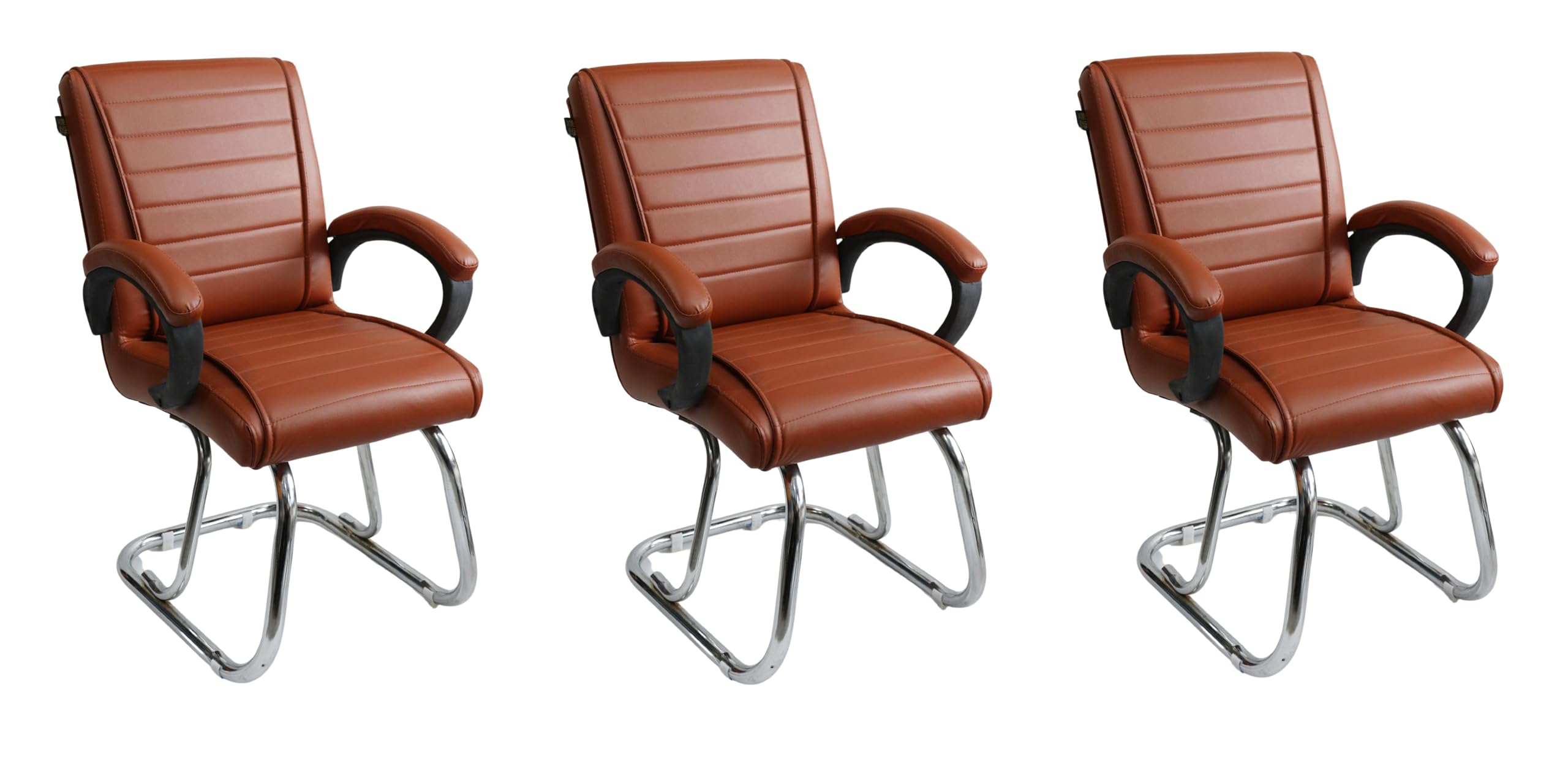 RATISON Special Director Principal Manager Office Visitor with arm Rest with Double Pipe Frame and Cushioned seat Back (3, Brown, Double Pipe Frame) (B0D3QGFWQB) Amazon Price History, Amazon Price Tracker