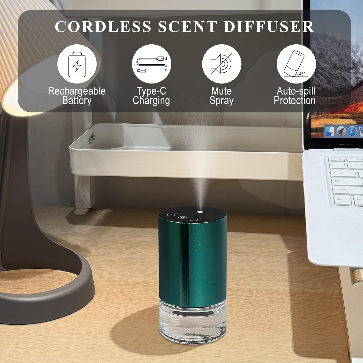 Waterless Diffuser & Oud Bergamot Scented Oil Refill