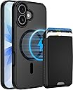 Magnetic for iPhone 17 Case with Detachable Wallet, Compatible with MagSafe, Credit Card Holder with Slim Shockproof Protective Phone Cover, Black
