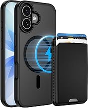 Magnetic for iPhone 17 Case with Detachable Wallet, Compatible with MagSafe, Credit Card Holder with Slim Shockproof Protective Phone Cover, Black