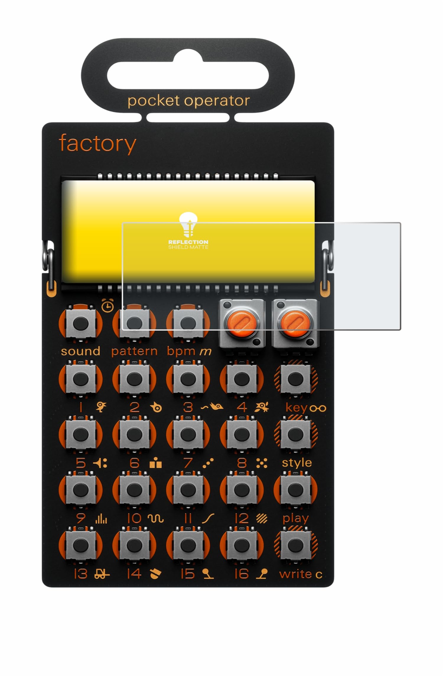 upscreen Anti-Glare Screen Protector compatible with Teenage Engineering PO-16 factory – Protection Film Matte