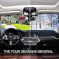 Vista 6 de Parasol para parabrisas de automóvil, diseño de gato negro, diseño de pata de gatito, para protección contra rayos UV y calor solar, lindos