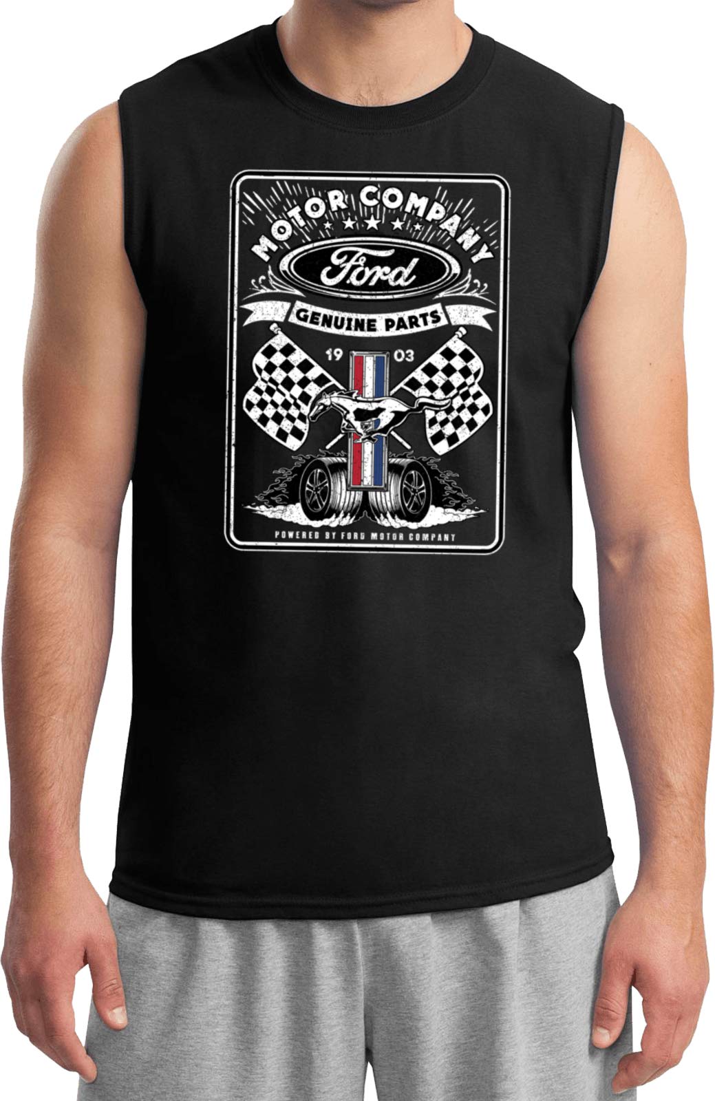 Ford Genuine Parts Racing Muscle Shirt, Black Medium