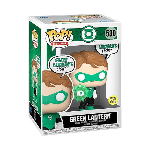 Funko Pop Heroes: DC - Green Lantern - (Beware),- (Glow-in-The-Dark) - DC Comics - Collectable Vinyl Figure - Gift Idea - Official Merchandise - Toys for Kids & Adults - Superheroes Fans