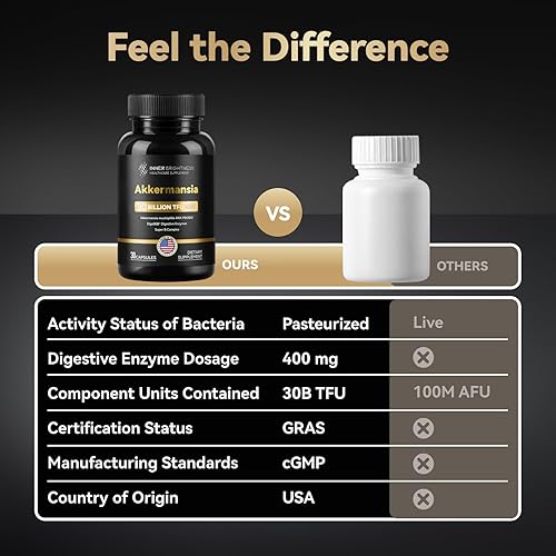 Miniatura 5 de Akkermansia Probiótico, suplemento GLP-1 para salud intestinal y digestión, enzimas digestivas DigeSEB y complejo de vitamina B  30 mil millones de