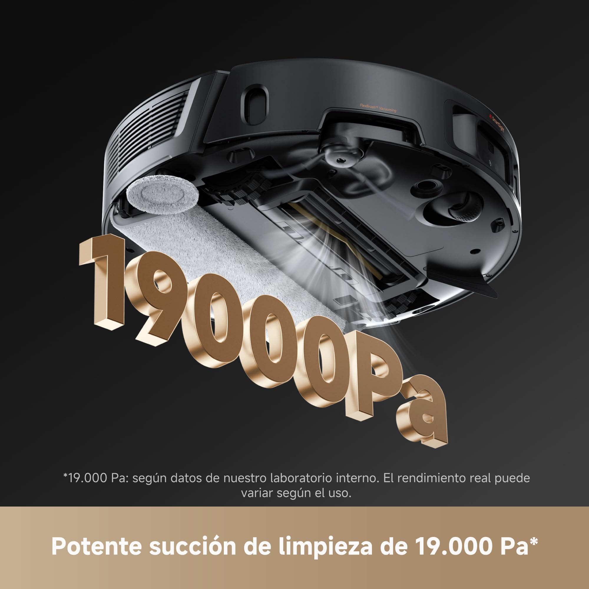 MOVA Z50 Ultra, Robot Aspirador, Negro | Potente mopa a tracción con autolimpieza a 36 °C, 19.000 Pa de succión, detecta la suciedad en tiempo real
