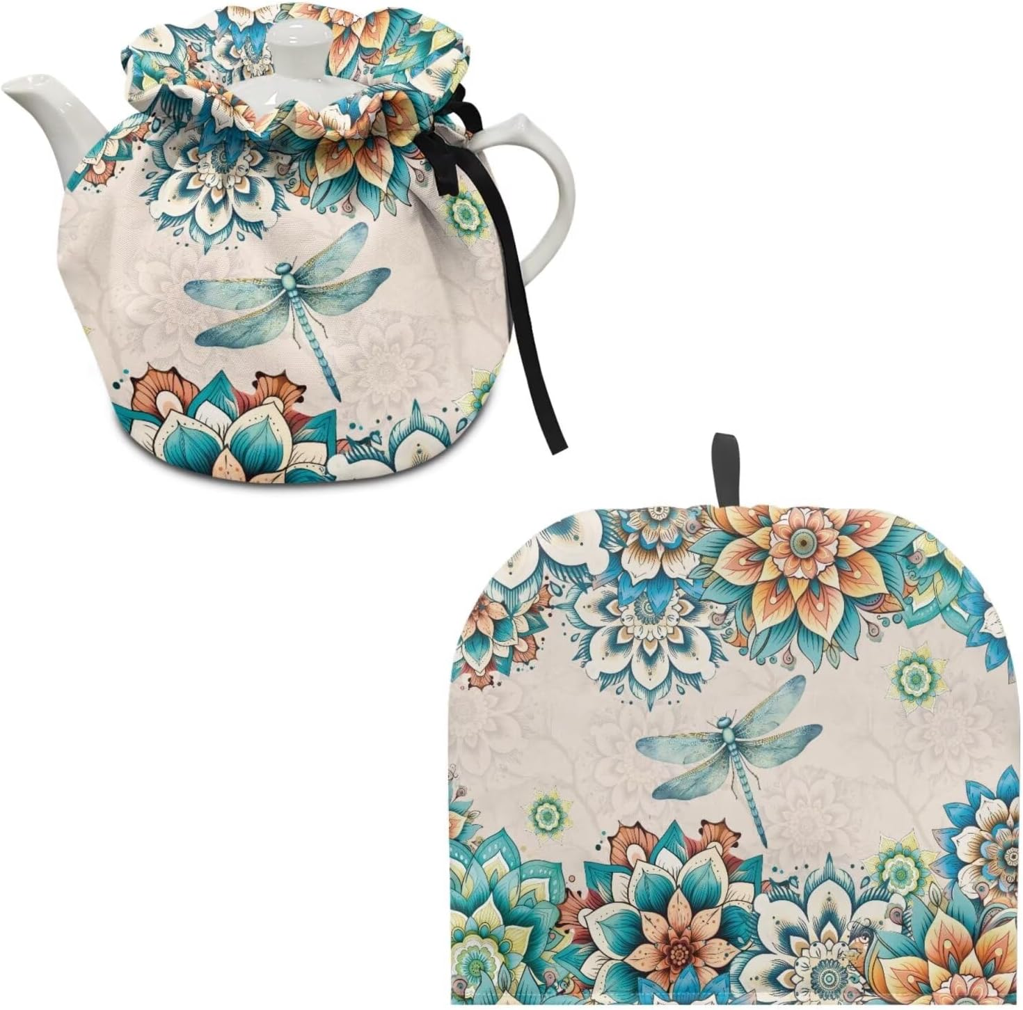 Rooster Tea Cozy Insulation Kitchen Accessory 2 Pcs Tea Cozies Covers Kitchen Home Decorative Tea Pots Cozy for Keeping Warm