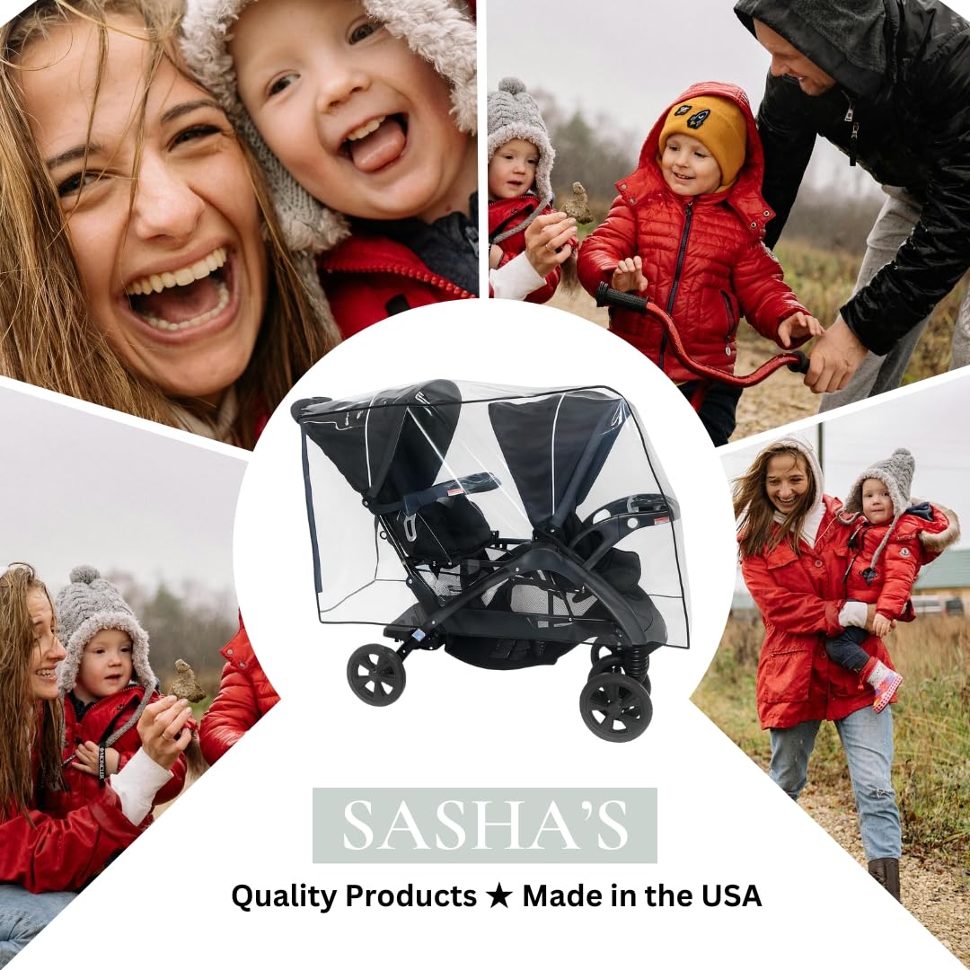Sasha Kiddie BT - 5R Baby Trend Sit N Stojak LX Osłona przeciwdeszczowa i wiatrowa - wózek nie jest dołączony