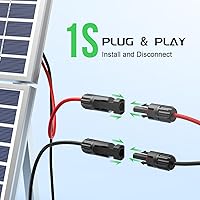 Vista 7 de Conectores solares de Bateria Power 30A en Y-Rama, cable adaptador paralelo de panel solar, conectores de cable de panel solar en par para panel