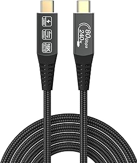 CAKOBLE cavo thunderbolt 5 3 metri, 240W Cavo USB 5 80 Gbps Cavo Tipo C Ricarica Rapida,16K/8K@60Hz Cavo USB C Video Compa...