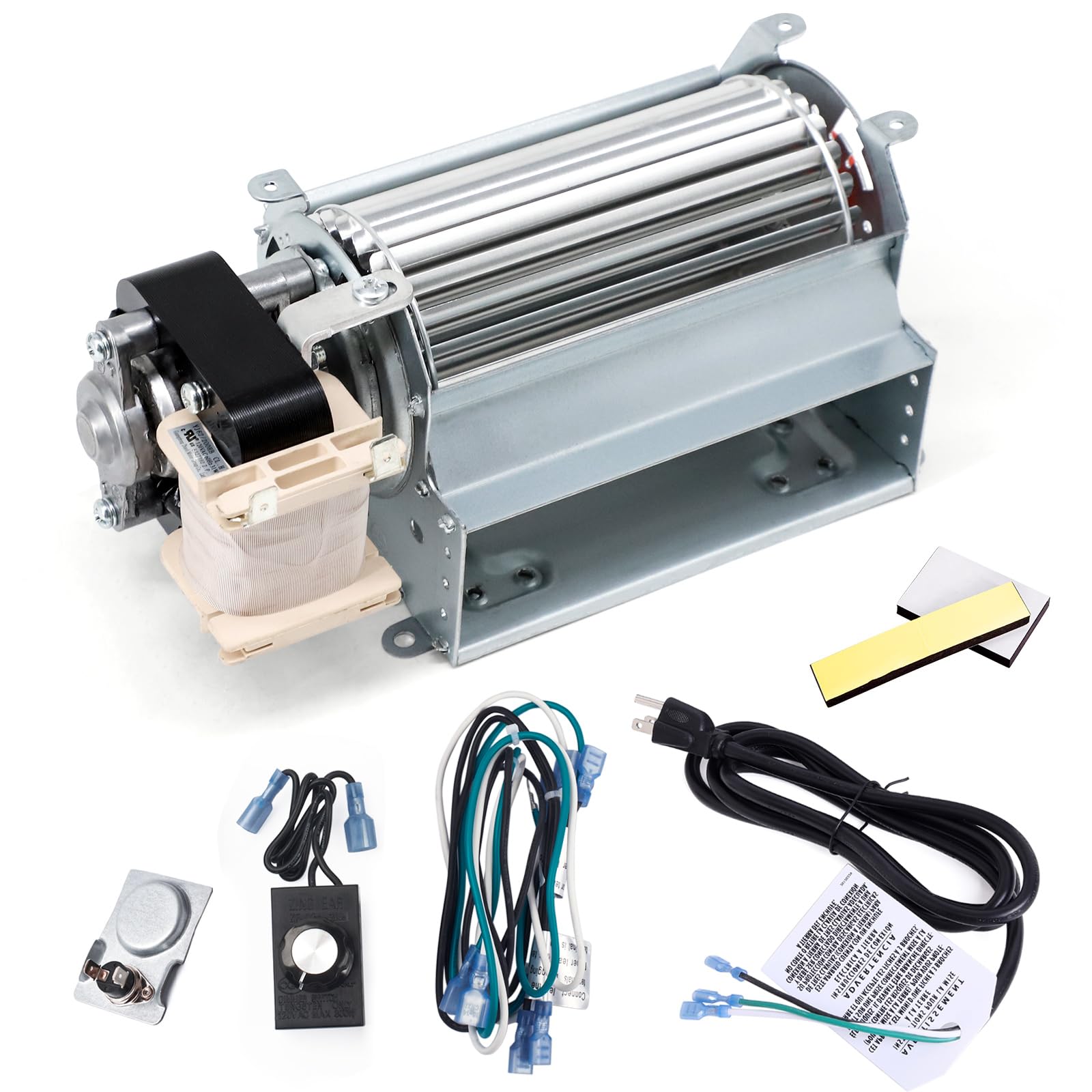 Replacement Fireplace Fan Blower Kit for Heatilator Fireplaces, GFK21, GFK21A, GFK21B and Security UZY3, Rotom HB-RB21K, R7-RB21K, Novus 30 Replacement Blower Kit