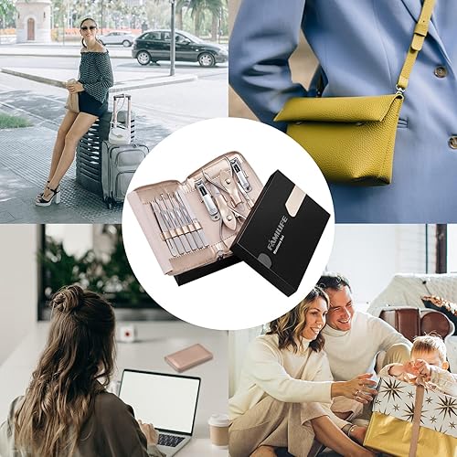 Miniatura 7 de Regalos para mujeres, juego de manicura profesional FAMILIFE 11 en 1, kit de manicura y pedicura, cortaúñas, herramientas para el cuidado de uñas,