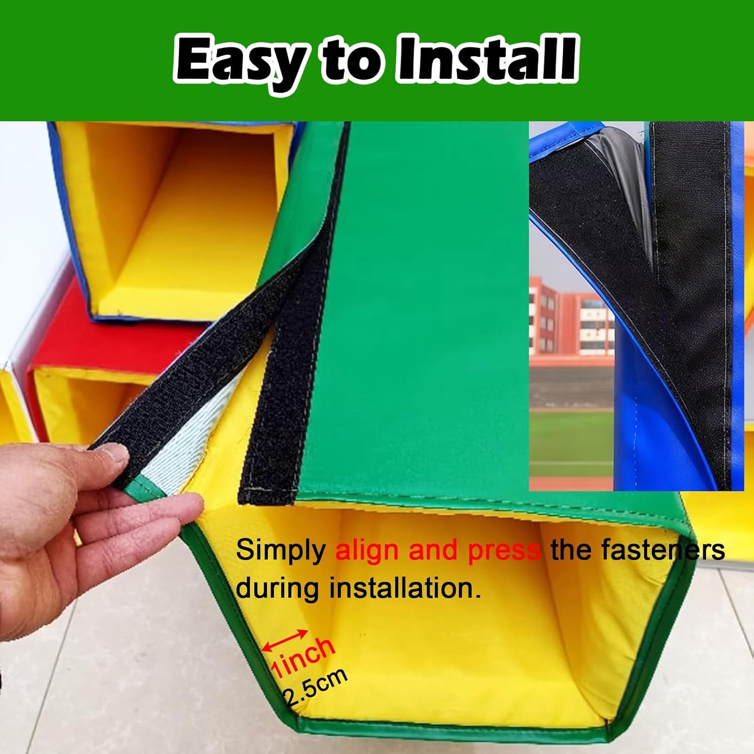 Anti-Collision Safety Pole Pad for Basketball Hoop/Playground/Gym, Easy to Install Pillar Padding for Garage, Customizable Size & Color