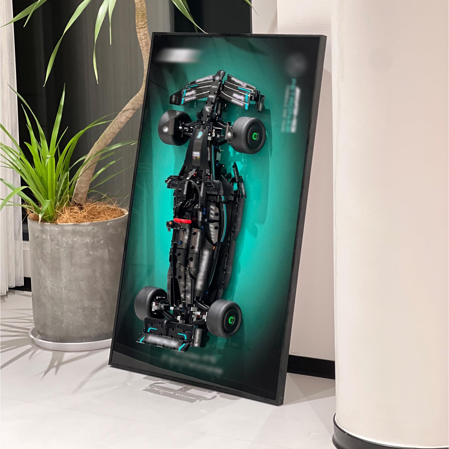 Display Wallboard for LEGO Technic Mercedes-AMG W14 E 42171 Model Car Building Sets, Adult Collectibles Wall Mount, Room or Office Decor for Men & Women, Gradient Color (No Car Included)