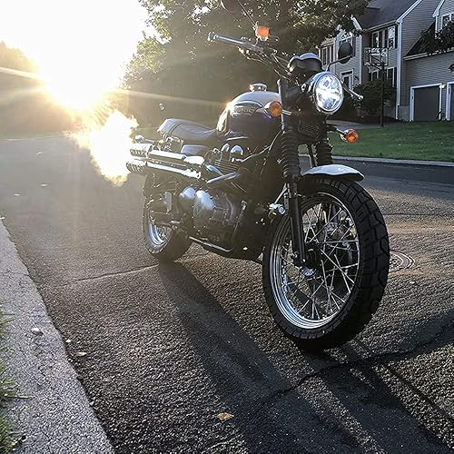 Miniatura 9 de UNI-SHINE Faro LED para motocicleta de 5.75 pulgadas, 5-34 pulgadas, aprobado por DOT, con DRL de haz alto y bajo, Plug and Play Motor Bike