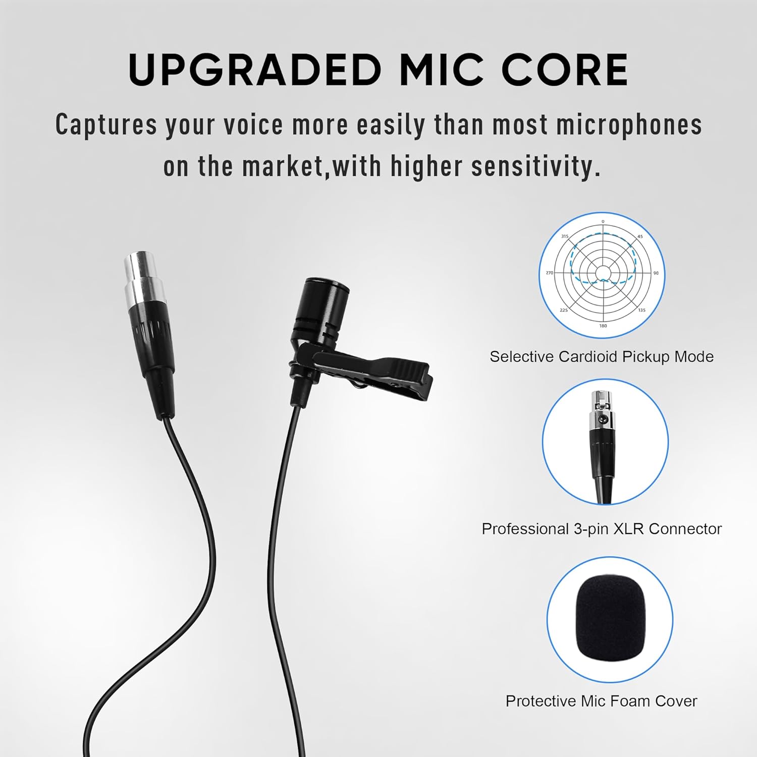 4 Channel Wireless Lapel Microphone, Set of 4 Headset & Lavalier Mics with 4x50 Adjustable Frequency UHF Metal Receiver, 300ft Range Microphone System for Church, Karaoke, Preaching, Wedding - Image 6