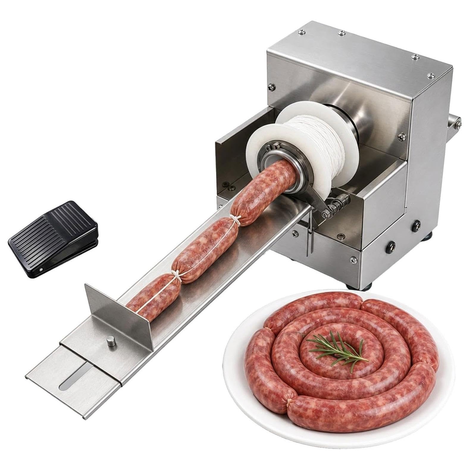 Legatrice elettrica salsicce,pedale,guida 18cm,for lavorazione della carne