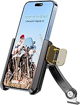 Grefay Mobile Phone Holder for Motorcycle, Scooter, Quick Disassembly 1S Phone Mounts, Rearview Mirror, Motorcycle, with 360° Rotatable for 3.5-7.0 Inch Phones