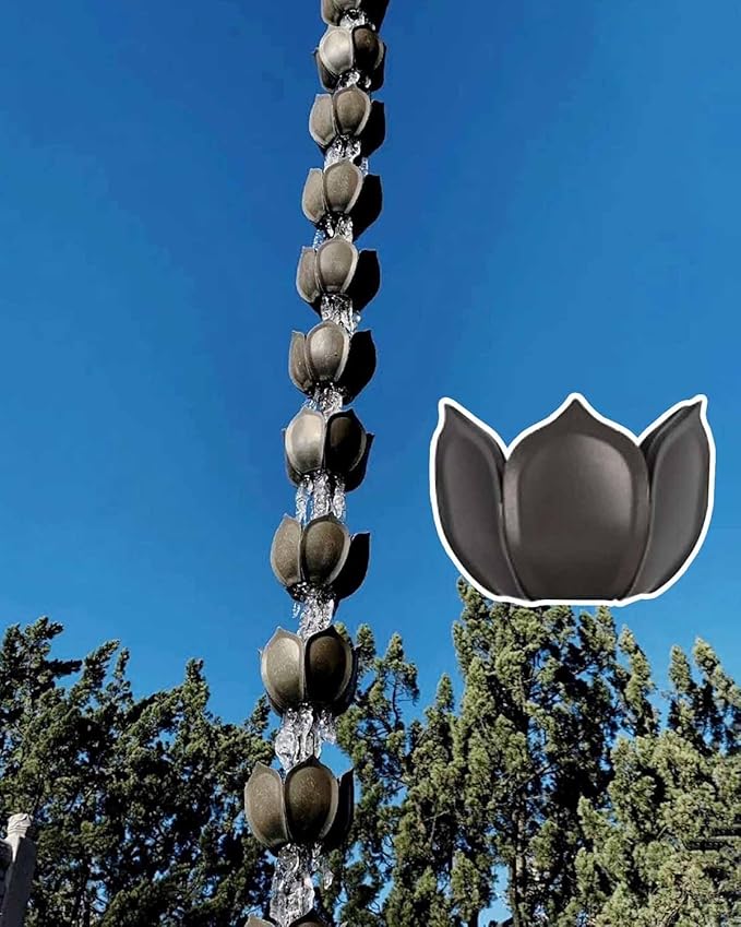 ZIMGOD Adjustable Rain Chain, 3.3/5/6.5/8/8.5/10 Feet Long