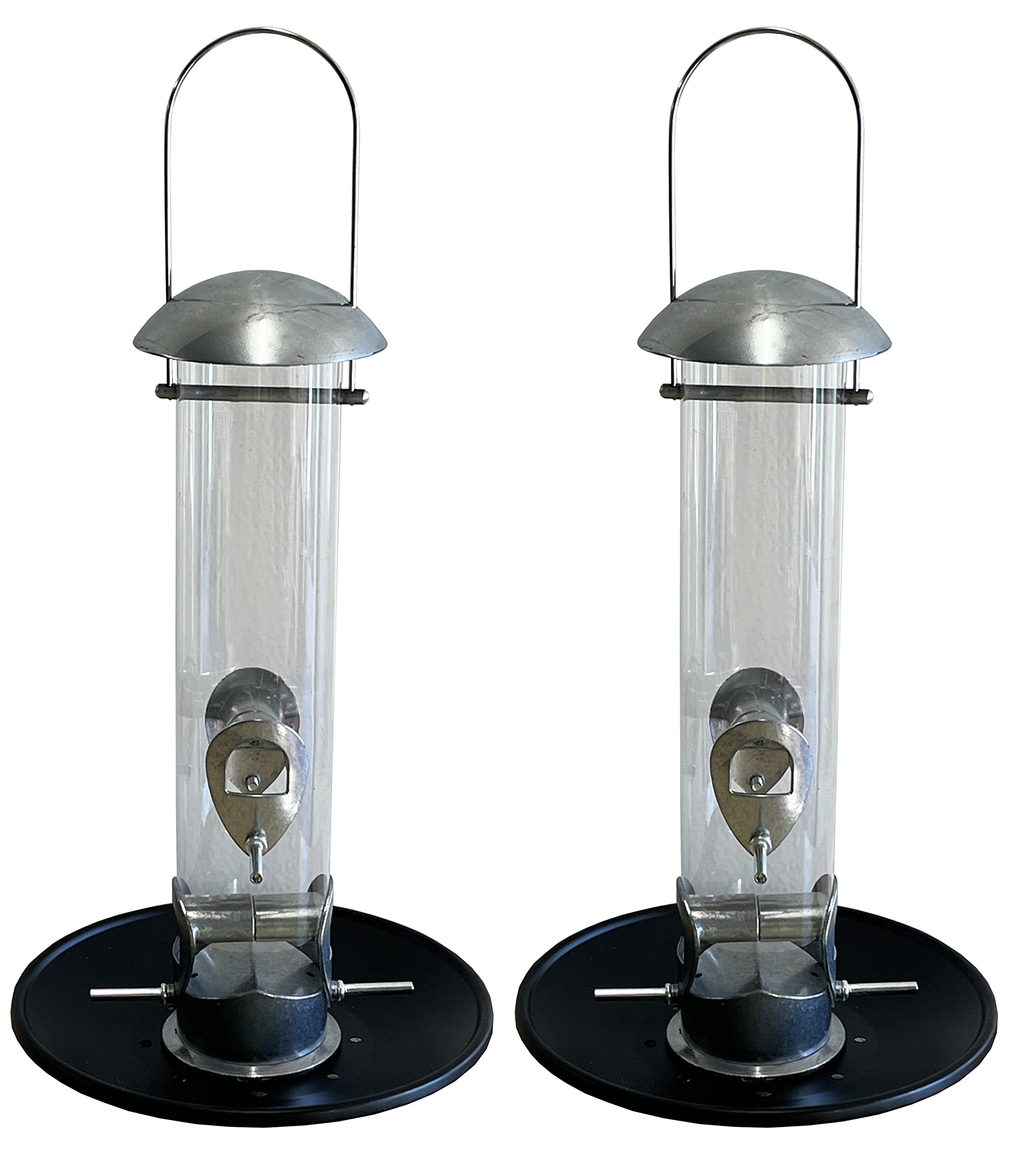 Selections Heavy Duty Aluminium Wild Bird Seed Feeders with Seed Catcher Trays - Pack of 2