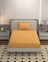 Bedsheet for Single Bed Cotton | 186 TC Bedsheets Single Size Bed | Design Single Bedsheet with 1 Pillow Covers | Microfiber Single Bed Sheet 3D Floral Printed