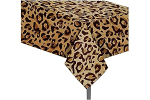 Leopard-Print Extravaganza: 2-Pack Leopard Table Covers for Wild Celebrations