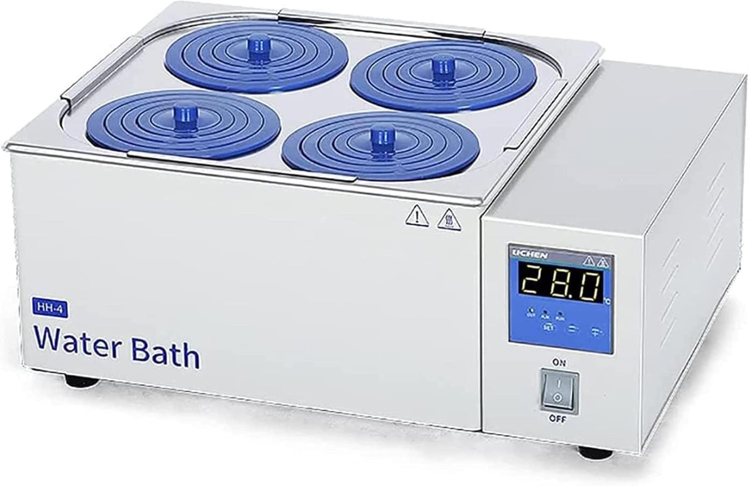 Electric Lab Water Bath Heater, 1/2/4/6/8 Holes Scientific Digital Laboratory Water Bath with Protective Cover Lid for Lab Experiment Use(1hole)