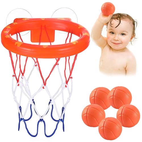 Jouet de Bain Panier de Basket Enfant avec Ventouse et