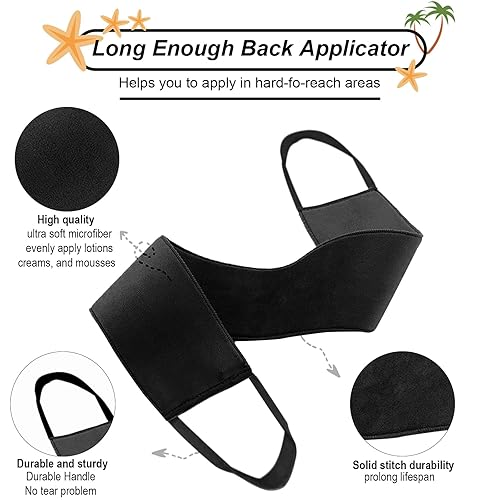 Miniatura 4 de Kit de 4 aplicadores de manopla autobronceadora, guante autobronceador, aplicador de espalda autobronceadora, mini manopla para endurecer la cara,