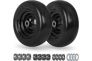 11x4.00-5 Flat Free, Tire & Wheel for Zero Turn Lawn Mowers 2 Pack