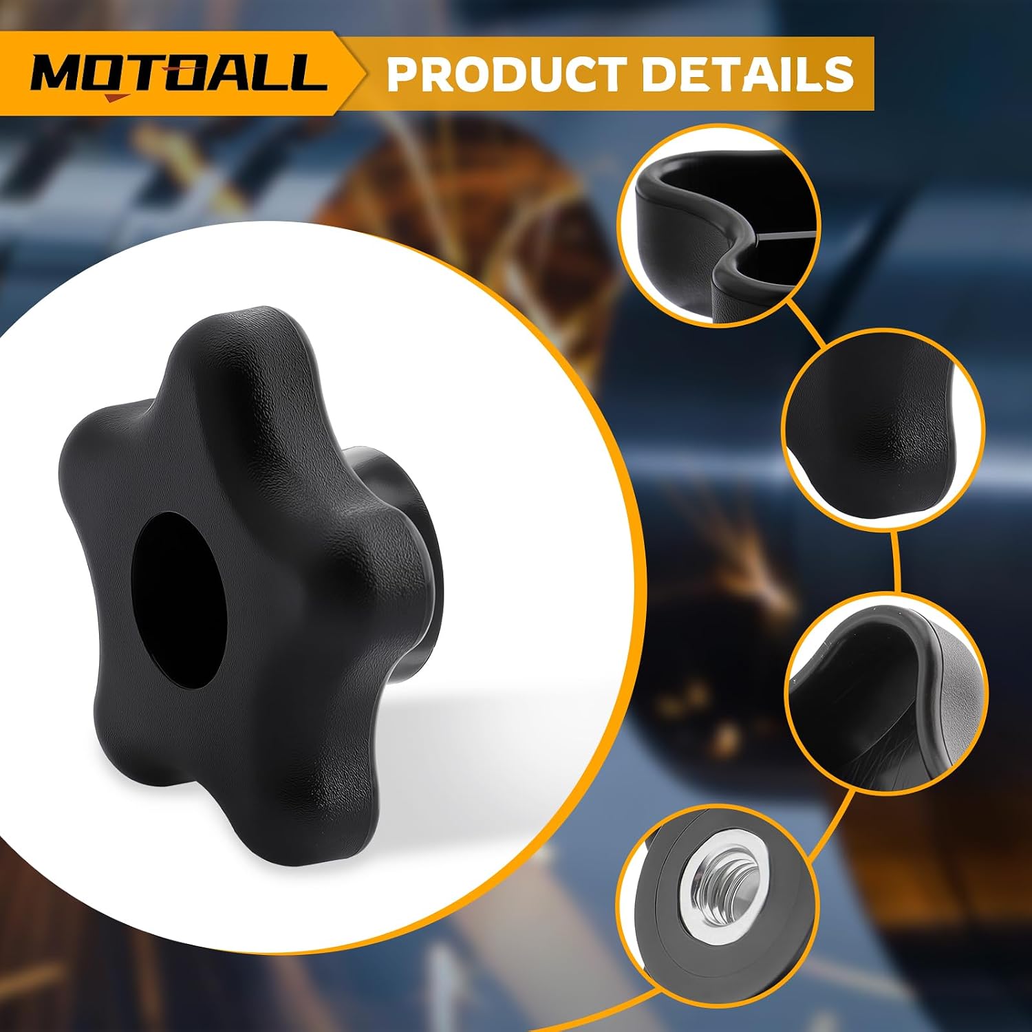 MOTOALL 92-2260 & 106-4161 Knobs with Screws for Toro Handle