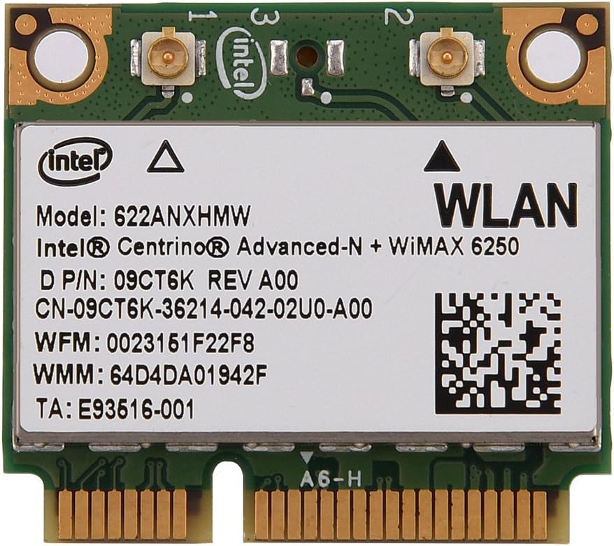 Mini WIFI Card, 2.4G + 5G Dual-Band Mini PCI-E WIFI Wireless Card for 6250 WiMax for DELL/Asus/ HM5/ GM45/ PM45/ HM57