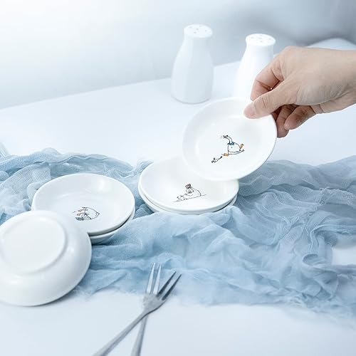 Miniatura 10 de Lindos platos de condimentos de animales de dibujos animados, platos de salsa, cuencos de sushi, platos de aperitivos para gatos pequeños, plato