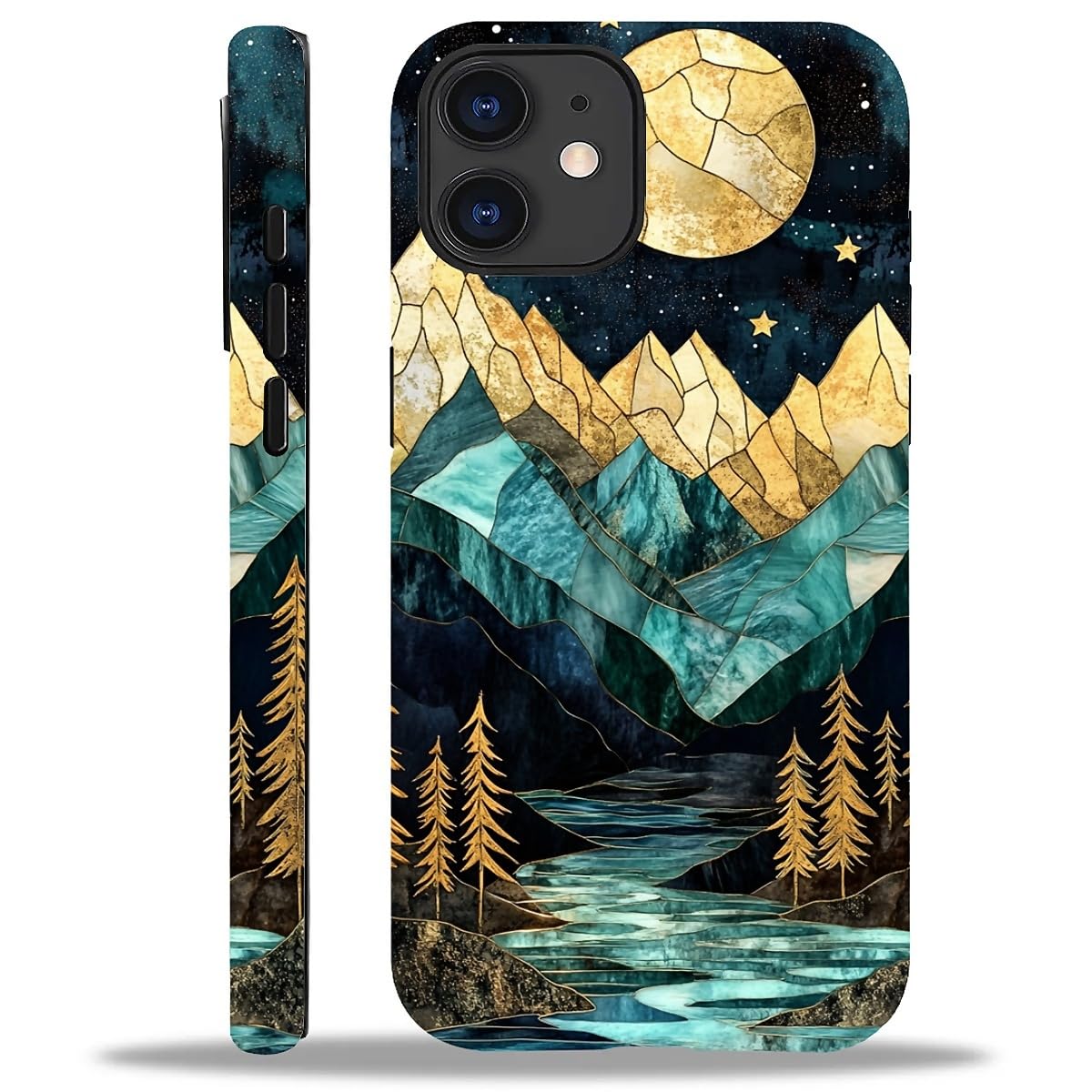 Coque de protection iPhone 11 design ciel rêveur finitions mates et dorées - 8