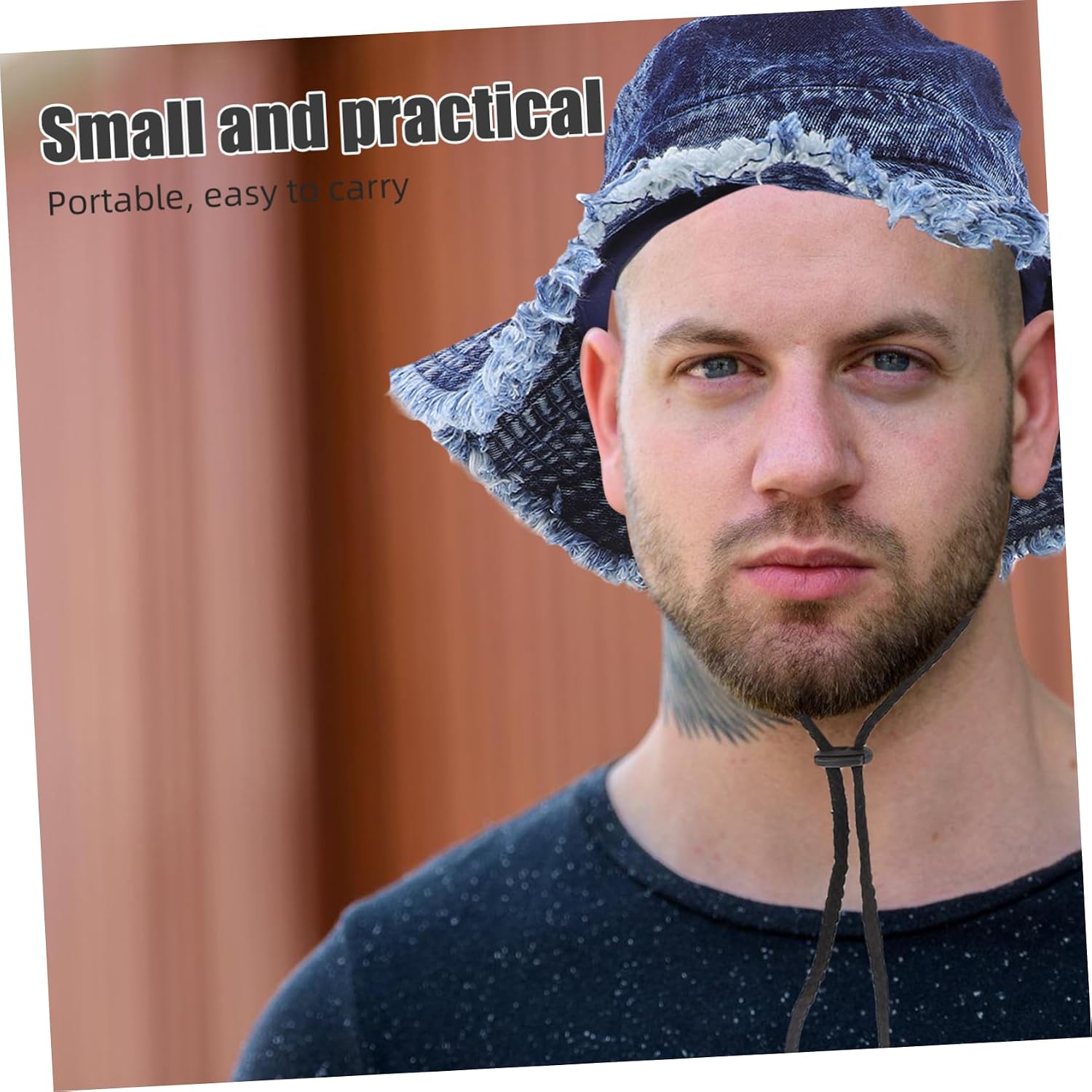 Didiseaon Uv Blocking Denim Western Hat Breathable Sun Protection Cap Stylish Fishing Hat for Men Women Outdoor Activities