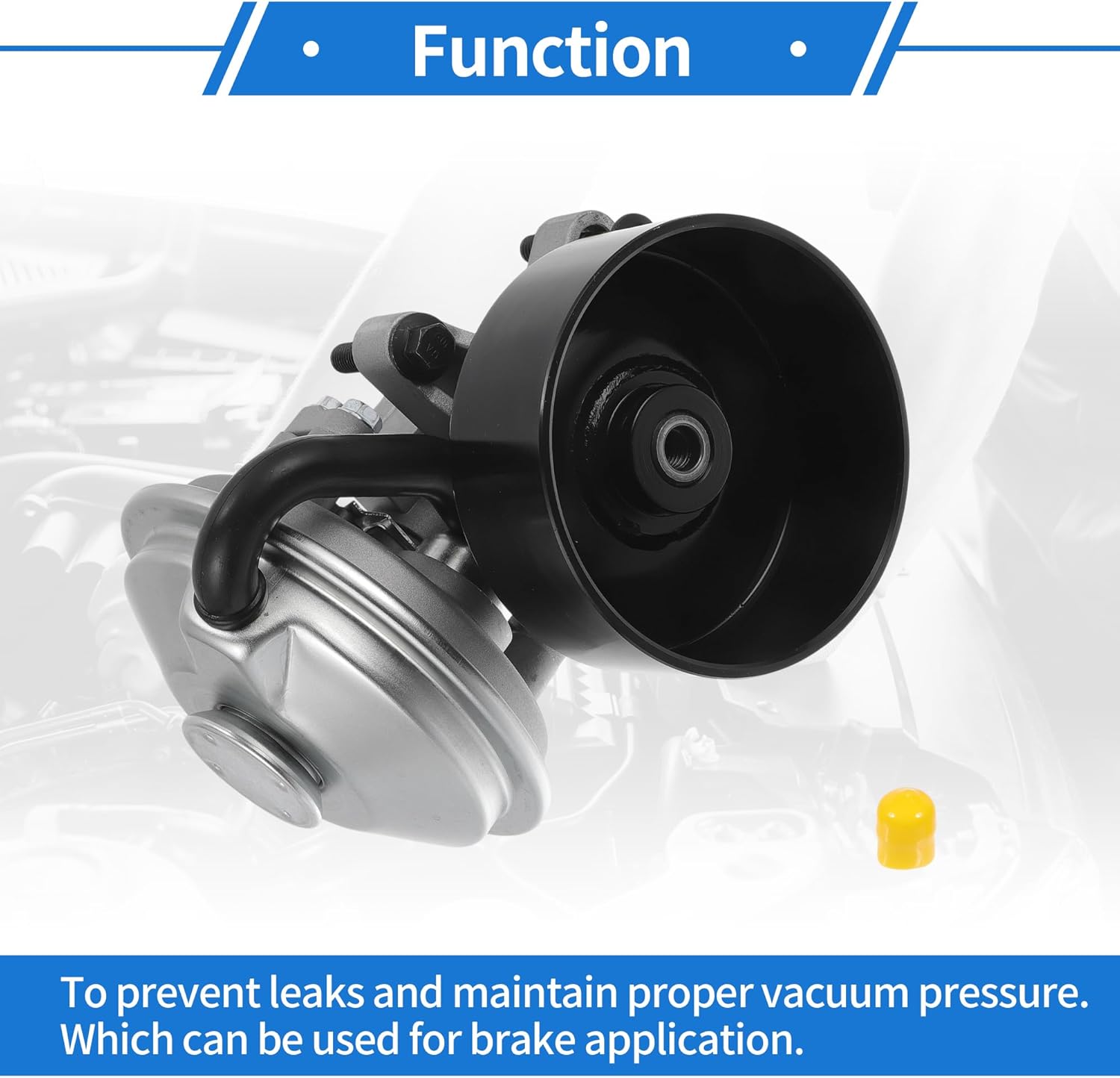 Brake Vacuum Pump No.F6TZ2A451AA/641029 Engine Vacuum Pump for Ford F350 F450 F550 Super Duty Econoline Super Duty Aluminium Alloy Silver Tone 1 Pcs