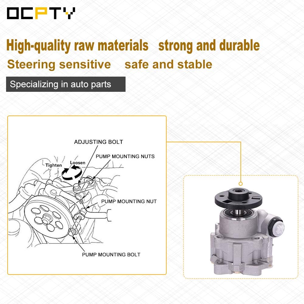Power Steering Pump, OCPTY Power Assist Pump fits 2007-2012 for 328i, 2009-2012 for 328i xDrive, 2007-2008 for 328xi, 2006 for 330i/330xi/325i Replace for 21-147