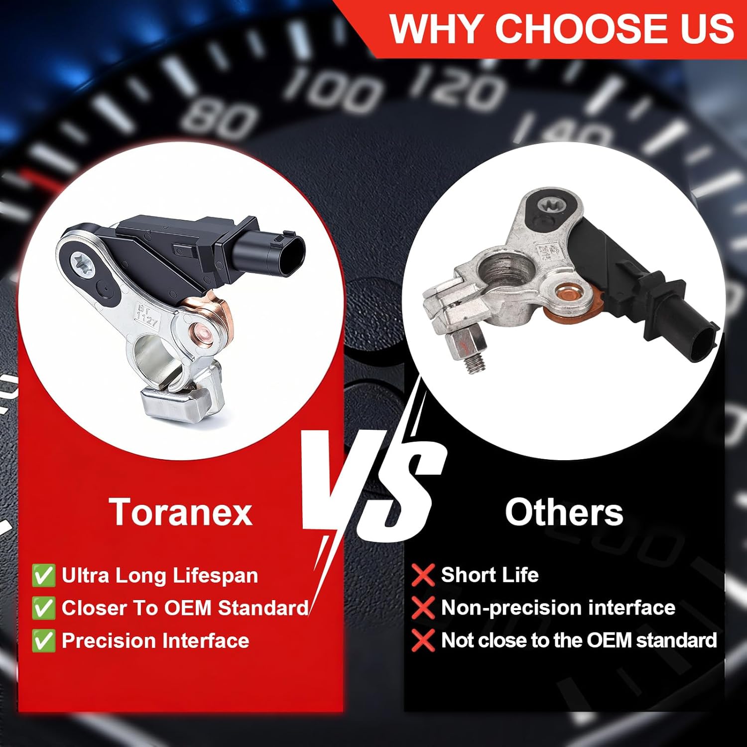 38920-TR0-A02 Battery Current Sensor Fit for 2012-2015 Honda Civic || 2012-2016 Honda CR-V, for 2013-2021 Acura ILX || 2013-2018 Acura RDX Battery Voltage Temperature Sensor 38920-TR0-A01